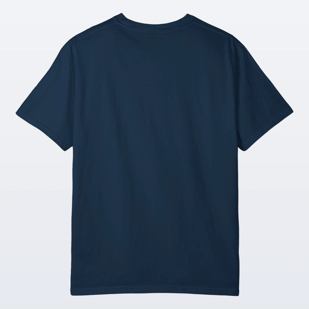 Navy blue XRP t-shirt on a light gray background
